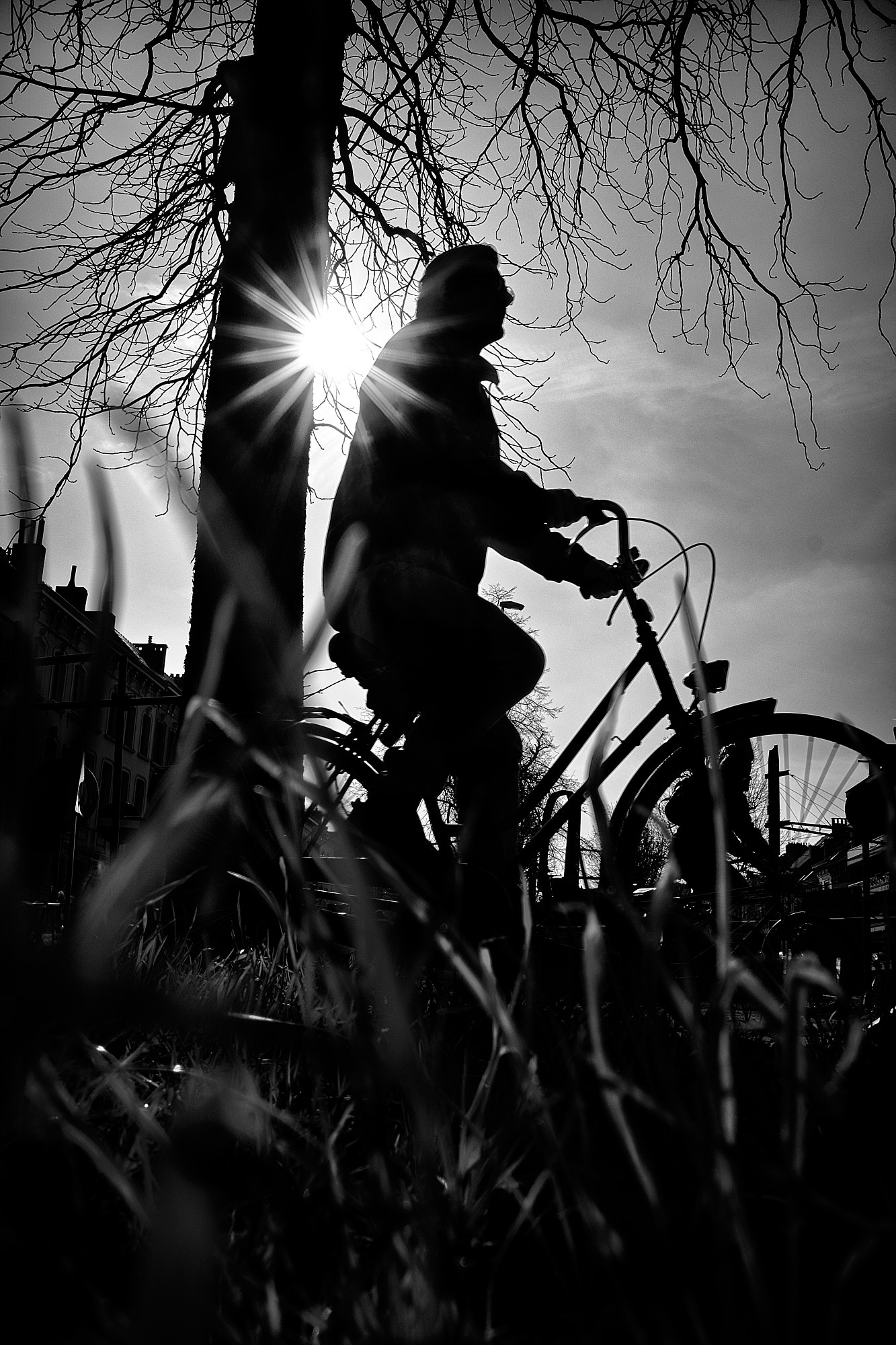 22 Cyclist silhouette